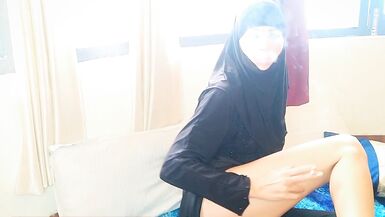 Shameless Muslim Girl Masturbating, Smoking, Inserting the Cigarette to Pussy on the Balcony - 11 image