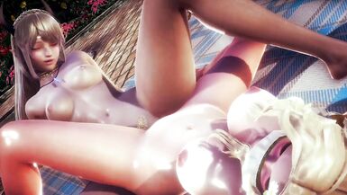 TWO LESBIAN ELVES ARRANGED HOT SEX IN THE FOREST | 3D Hentai - 12 image