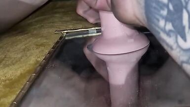 Skinny petite white girl rides dildo whilst boyfriends plays with used ass - 11 image