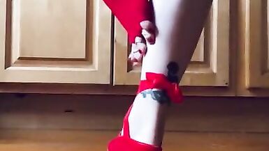 Sexiest toeless yoga sock show - 11 image