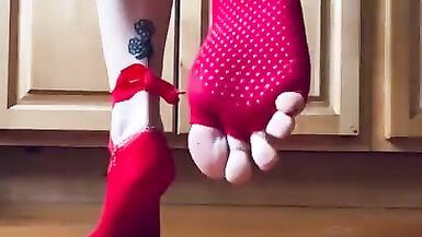 Spectacle de chaussettes de yoga sans orteils le plus sexy