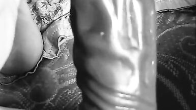 Naughty Wife playing with her wet pussy well husband's away - 4 image